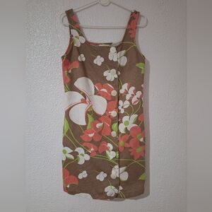 TORI RICHARD VINTAGE  Brown Floral Mini Dress